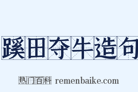 蹊田夺牛造句是什么意思的图片